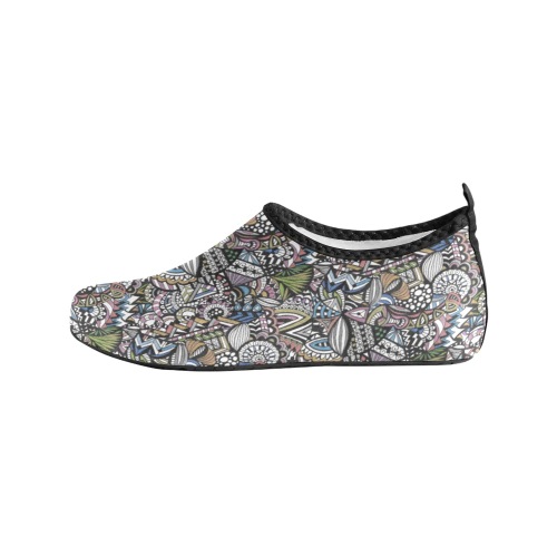 Mind Meld - Color - Small Pattern Women's Slip-On Water Shoes (Model 056)
