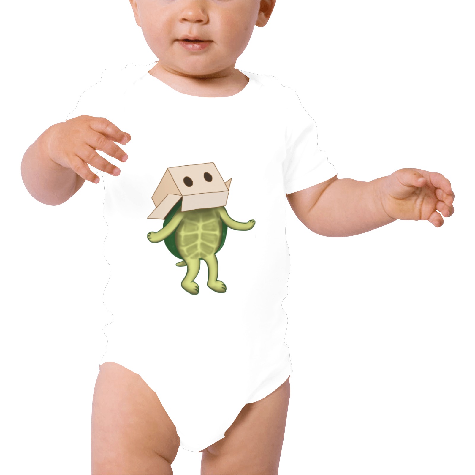 Turtle Baby Powder Organic Short Sleeve One Piece (Model T28)
