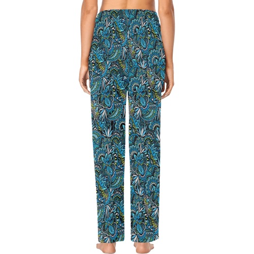 Cerulean Swirls Women's Pajama Trousers
