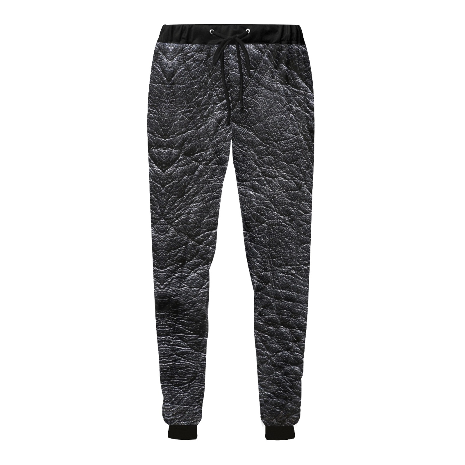 Leather Black Style by Fetishworld Men's All Over Print Sweatpants (Model L11)