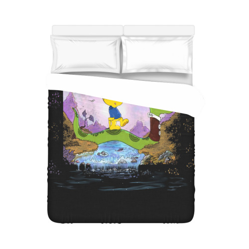 Ferald and Mr. Wiggly Duvet Cover 86"x70" ( All-over-print)