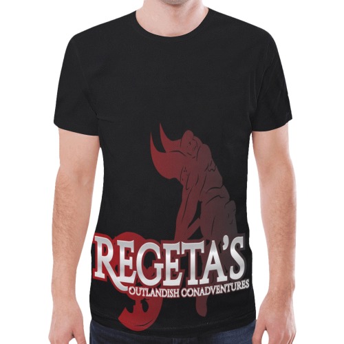 REGETA’S OUTLANDISH CONADVENTURES black red New All Over Print T-shirt for Men (Model T45)