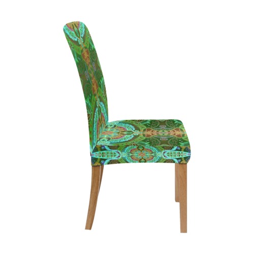 floralie-green Removable Dining Chair Cover