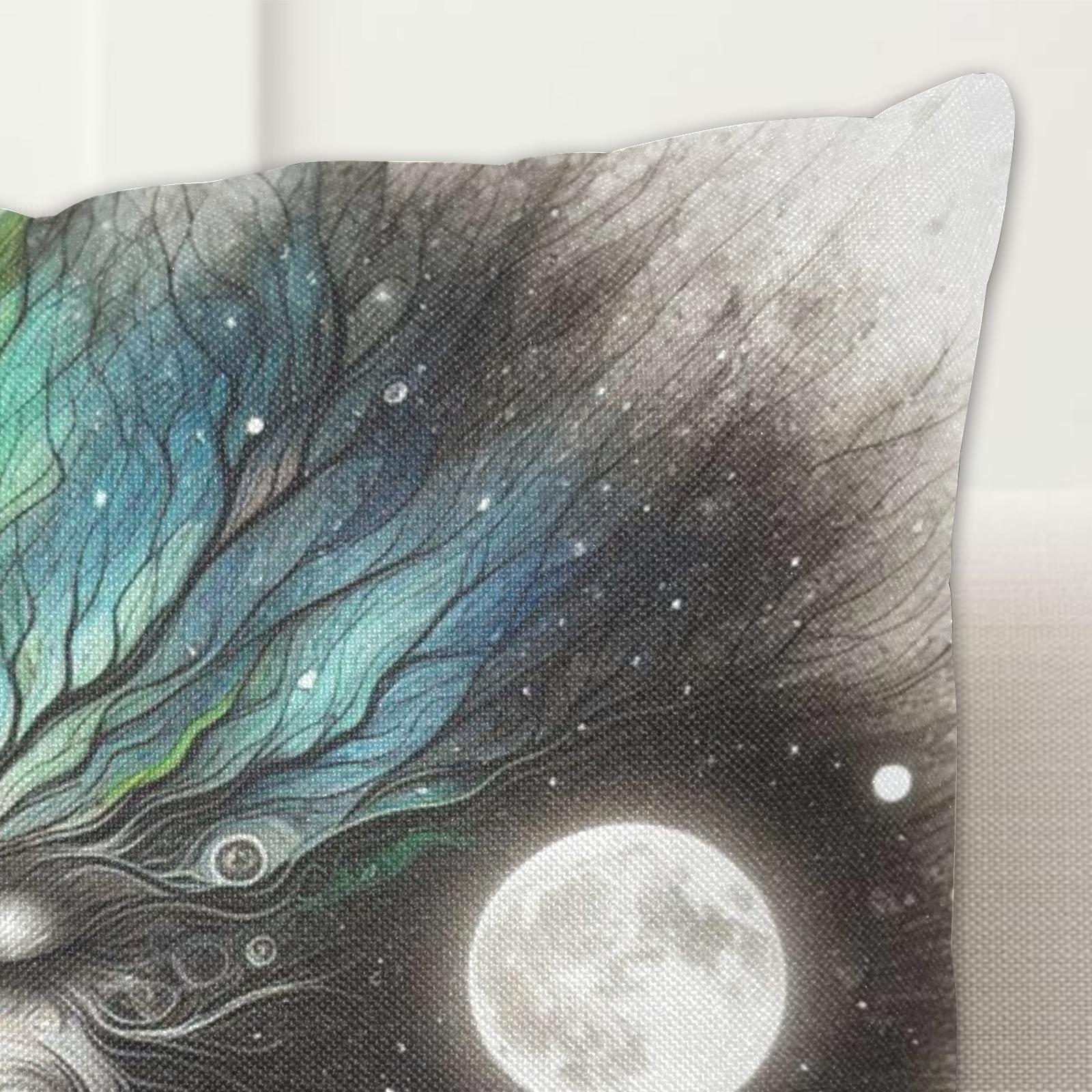 Moon Goddess Linen Zippered Pillowcase 18"x18"(Two Sides&Pack of 2)