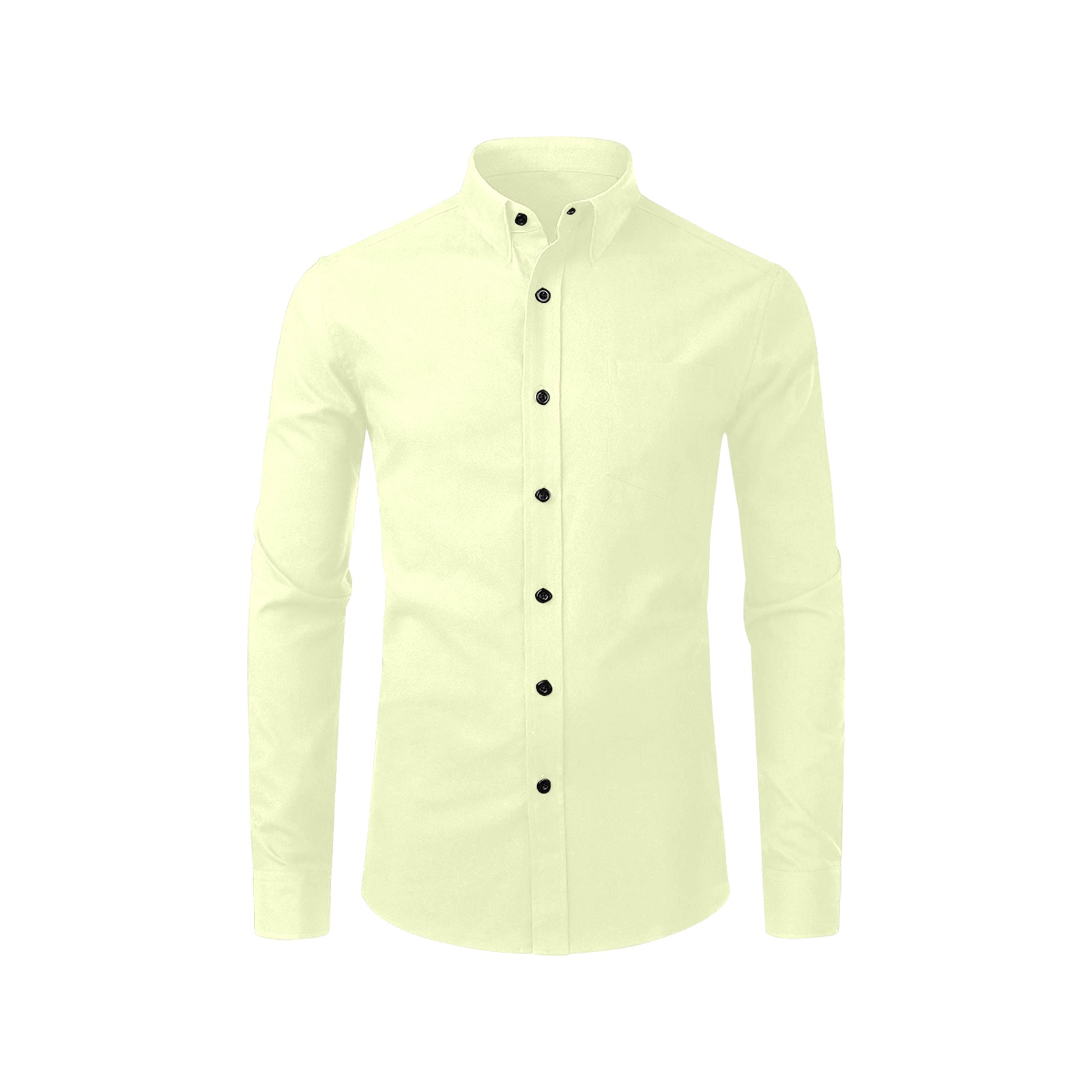 pastel yellow Men's All Over Print Casual Dress Shirt (Model T61)
