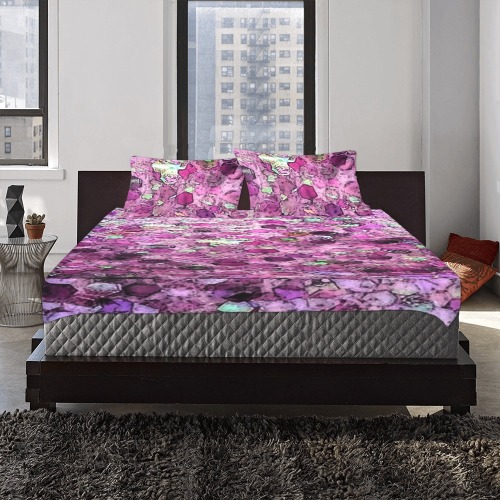 Glittery Purple 3-Piece Bedding Set