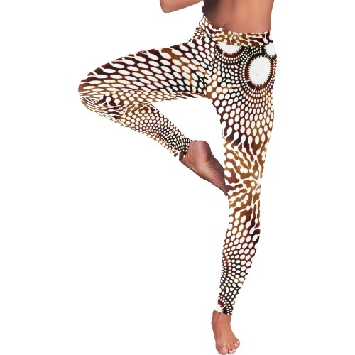 AFRICAN PRINT PATTERN 4 Women's Low Rise Leggings (Invisible Stitch) (Model L05)