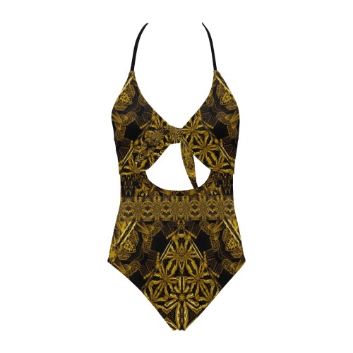 chamane 10 Backless Hollow Out Bow Tie Swimsuit (Model S17)