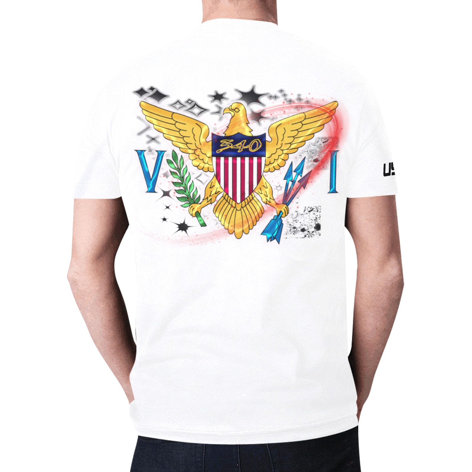 TRENDY LIONESS COUTURE VI FLAG WHITE TEE 1 New All Over Print T-shirt for Men (Model T45)