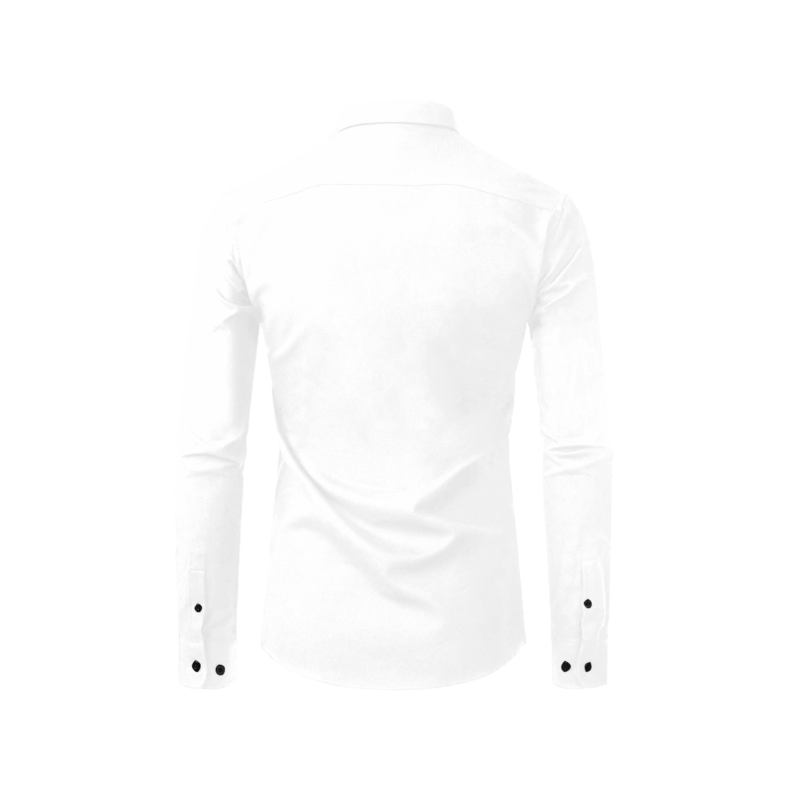 WHITE Men's All Over Print Casual Dress Shirt (Model T61)