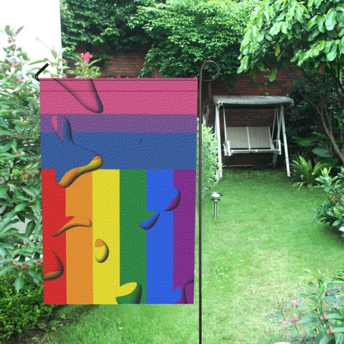 Bisexual Pride Flag Pop Art by Nico Bielow Garden Flag 12‘’x18‘’(Twin Sides)