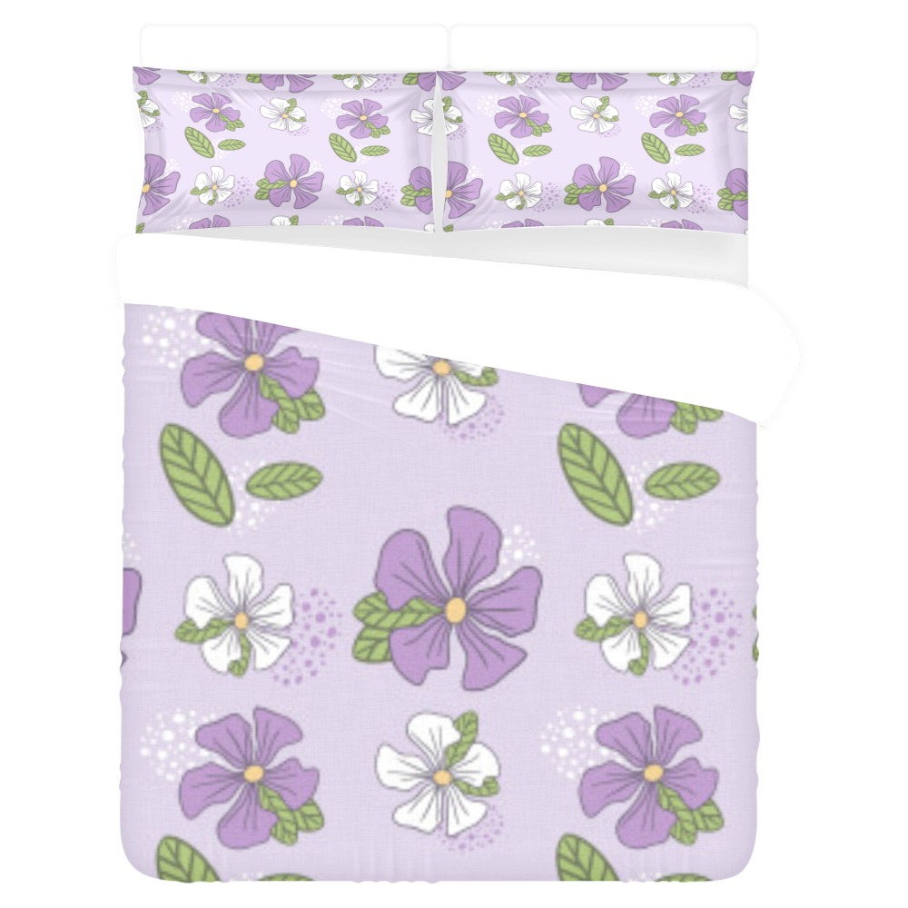 flowers 3-Piece Bedding Set