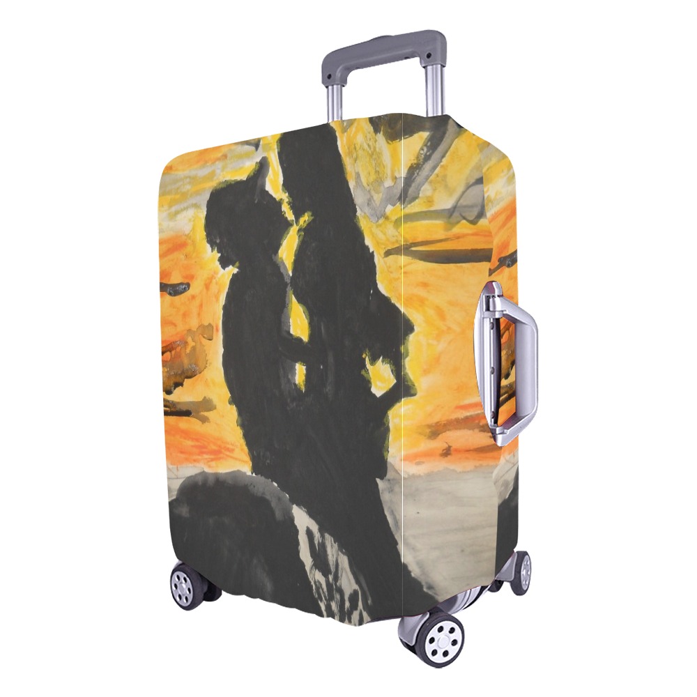 sunset lovers Luggage Cover/Large 26"-28"