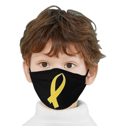 Awareness Ribbon (Gold) Mouth Mask (Pack of 3)