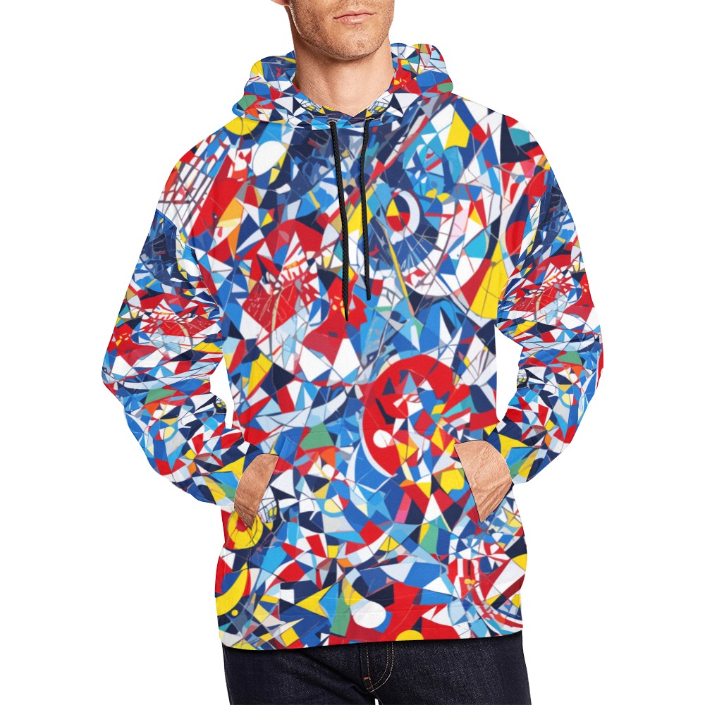 Pleasing geometrical contemporary art. All Over Print Hoodie for Men (USA Size) (Model H13)