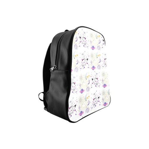 Time and Spaceman Patchwork Pattern School Backpack (Model 1601)(Small)