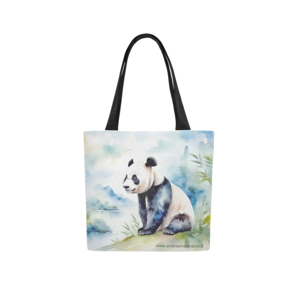 Panda Canvas Tote Bag (Model 1657)