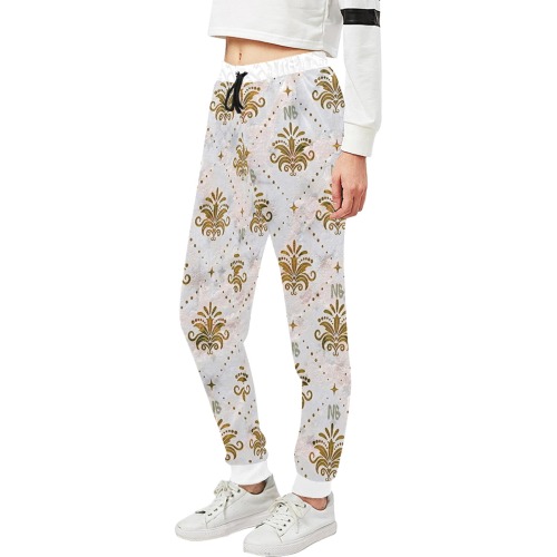 Gold Royal Pattern by Nico Bielow Unisex All Over Print Sweatpants (Model L11)