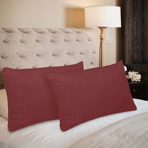 burgundy repeating pattern Custom Pillow Case 20"x 30" (One Side) (Set of 2)