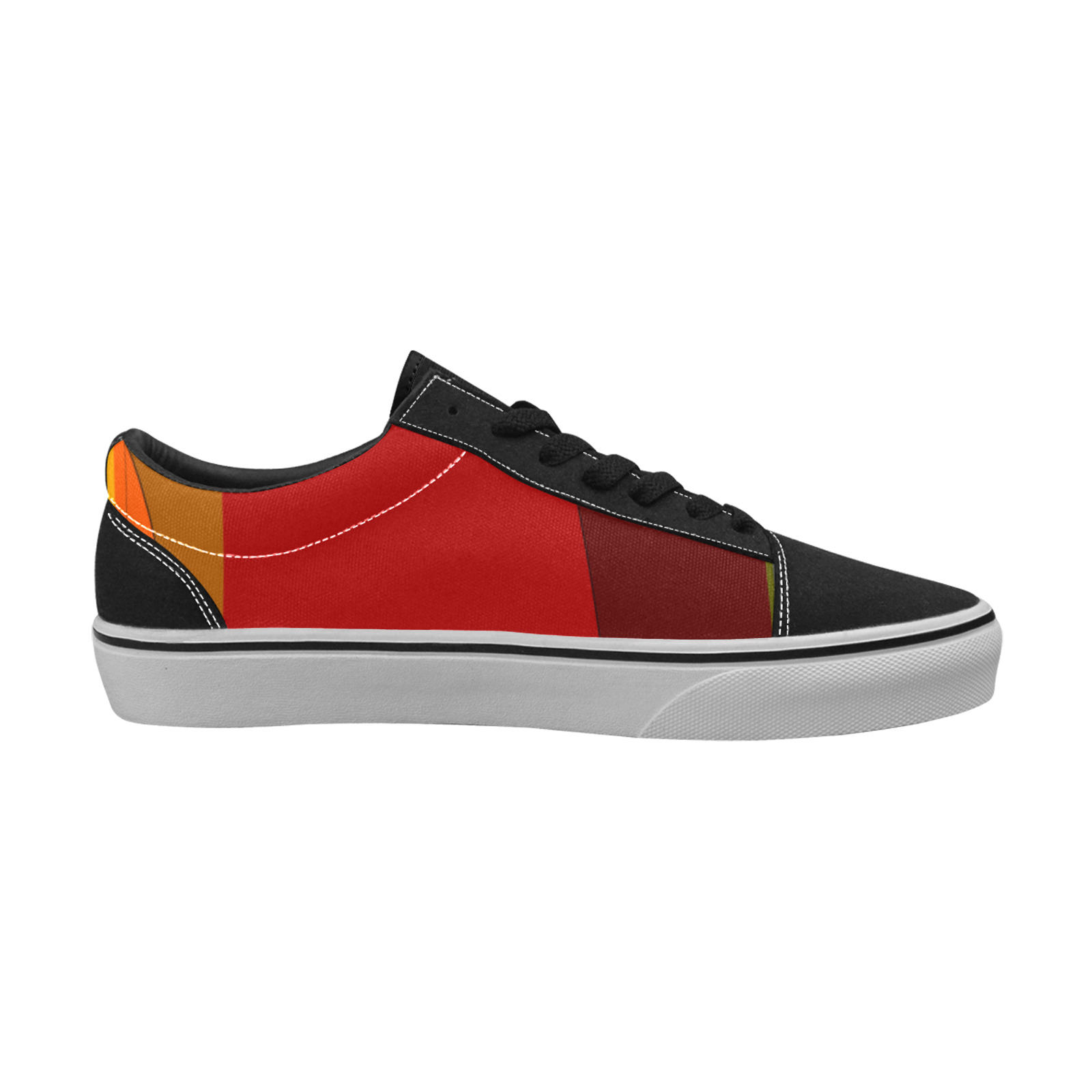 Colorful Abstract 118 Men's Low Top Skateboarding Shoes (Model E001-2)
