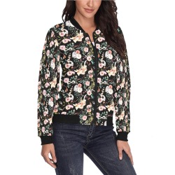 Glasses in the dark bohem All Over Print Bomber Jacket for Women (Model H36)