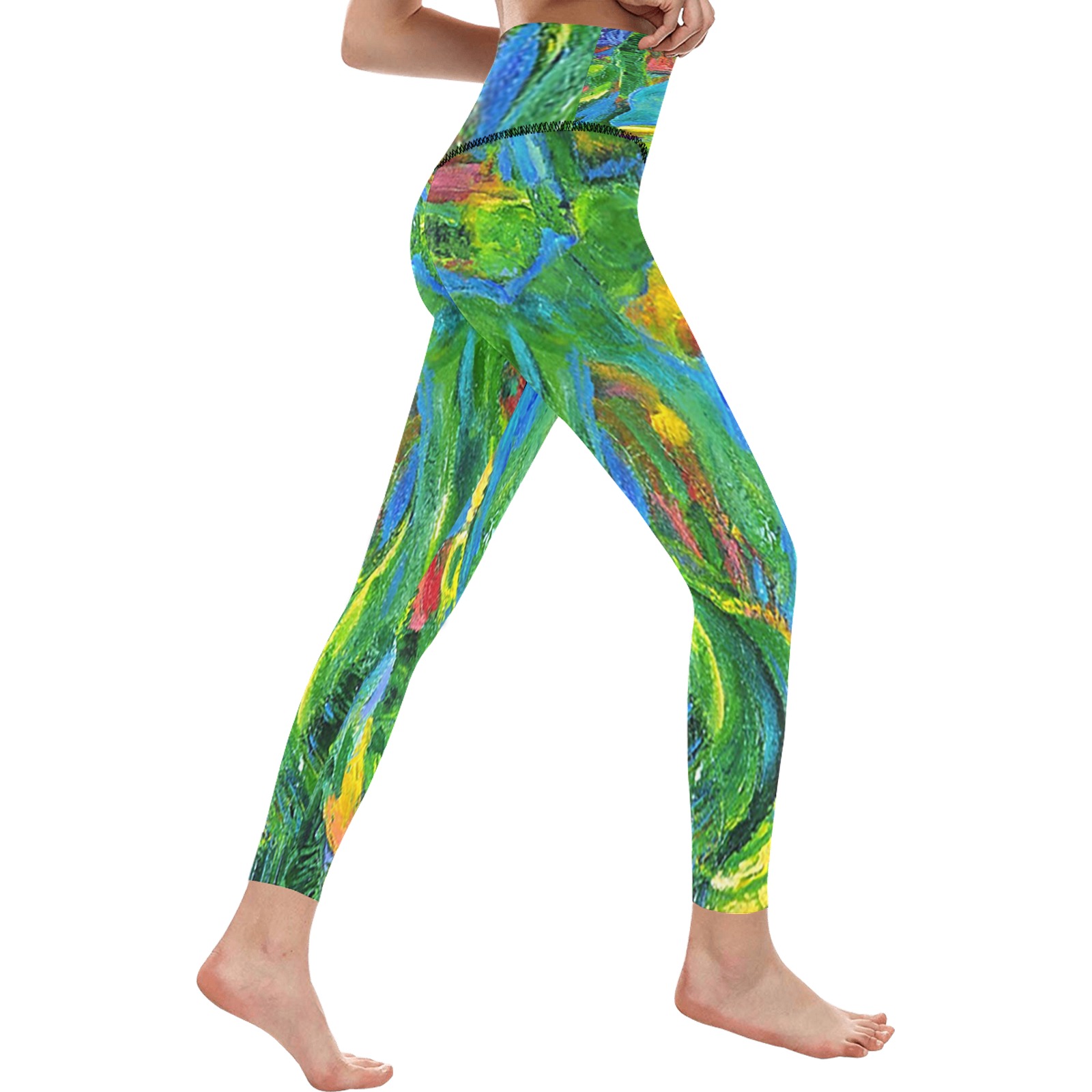 Green Tulip Collection Women's All Over Print High-Waisted Leggings (Model L36)