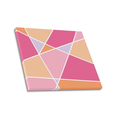 Pink Geometric Frame Canvas Print 24"x20"