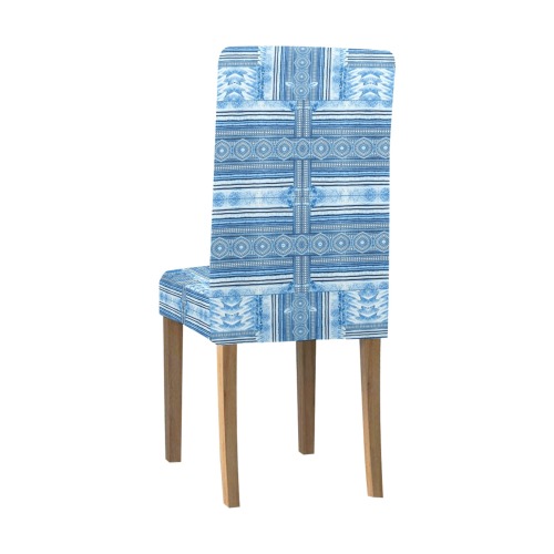 greec mosaic bleu faience Removable Dining Chair Cover
