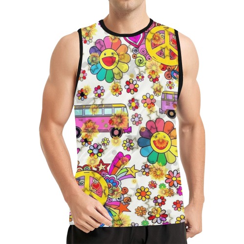 70er by Nico Bielow All Over Print Basketball Jersey