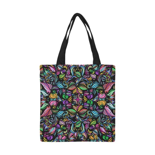 Whimsical Blooms All Over Print Canvas Tote Bag/Small (Model 1697)