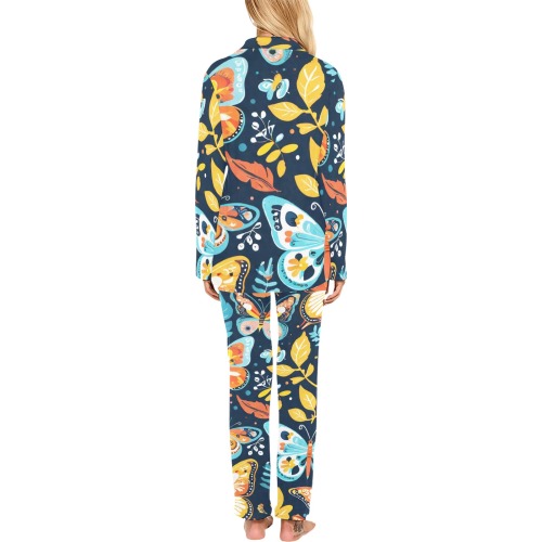 Bohemian Butterflies 1 Women's Long Pajama Set