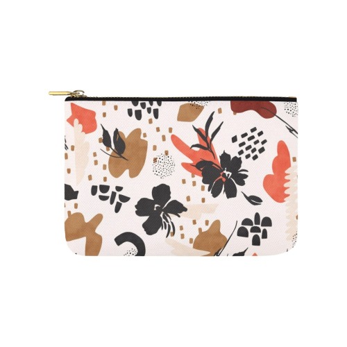 Modern abstract and flowery shapes Carry-All Pouch 9.5''x6''