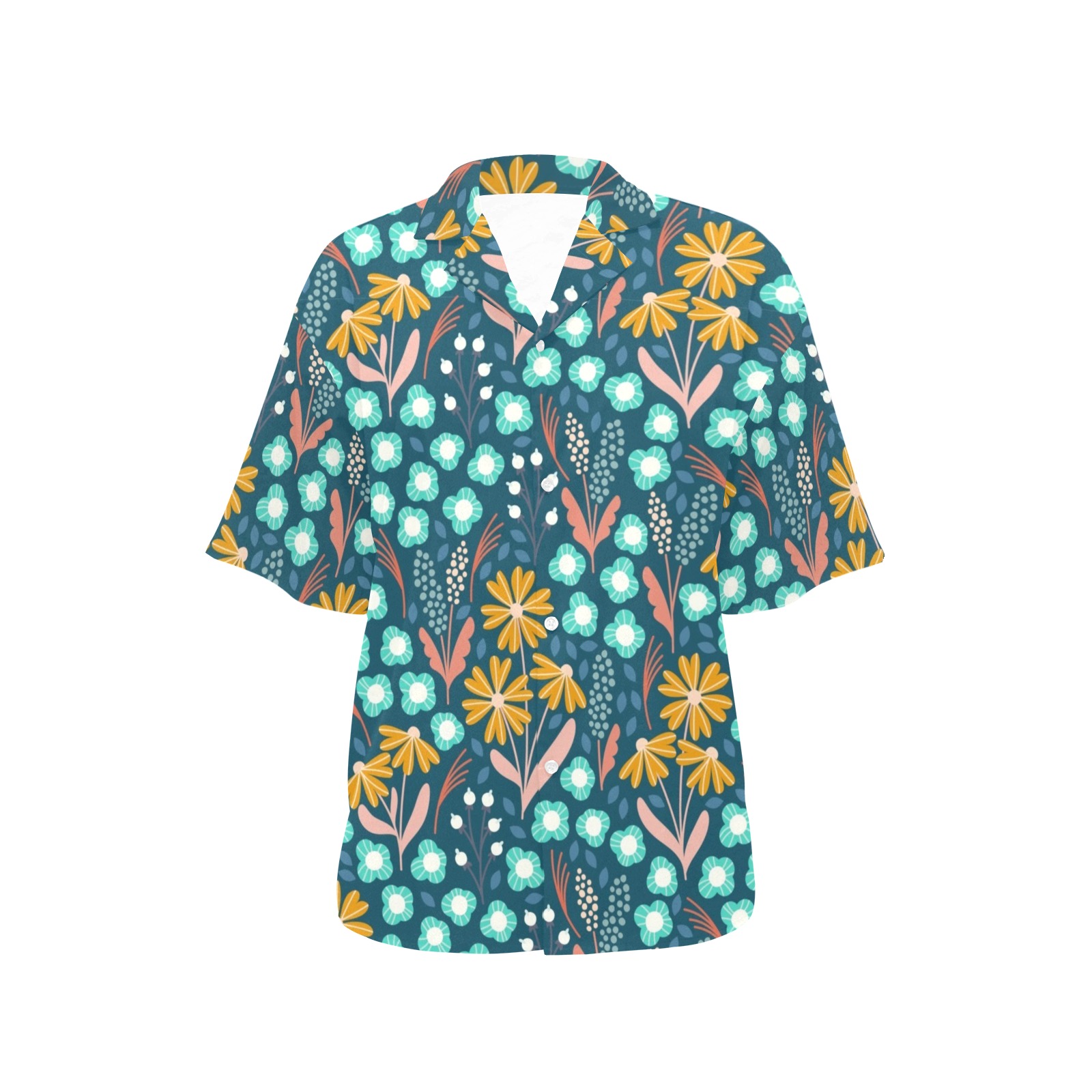 Vintage Botanical - Little Flowers All Over Print Hawaiian Shirt for Women (Model T58)