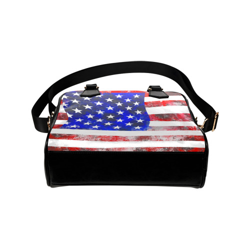 Extreme Grunge American Flag of the USA Shoulder Handbag (Model 1634)