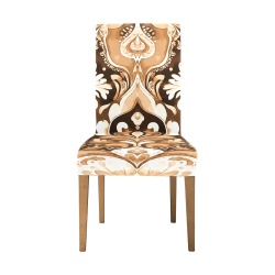 Western Embossed Leather Look Removable Dining Chair Cover