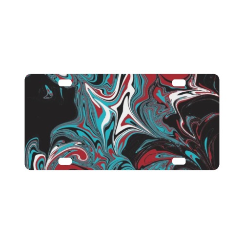 Dark Wave of Colors Classic License Plate