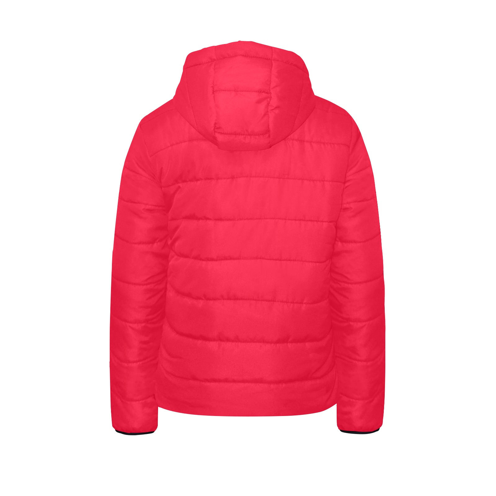 color Spanish red Kids' Padded Hooded Jacket (Model H45)