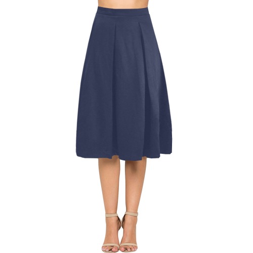Crepe Queen Skirt Mnemosyne Women's Crepe Skirt (Model D16)