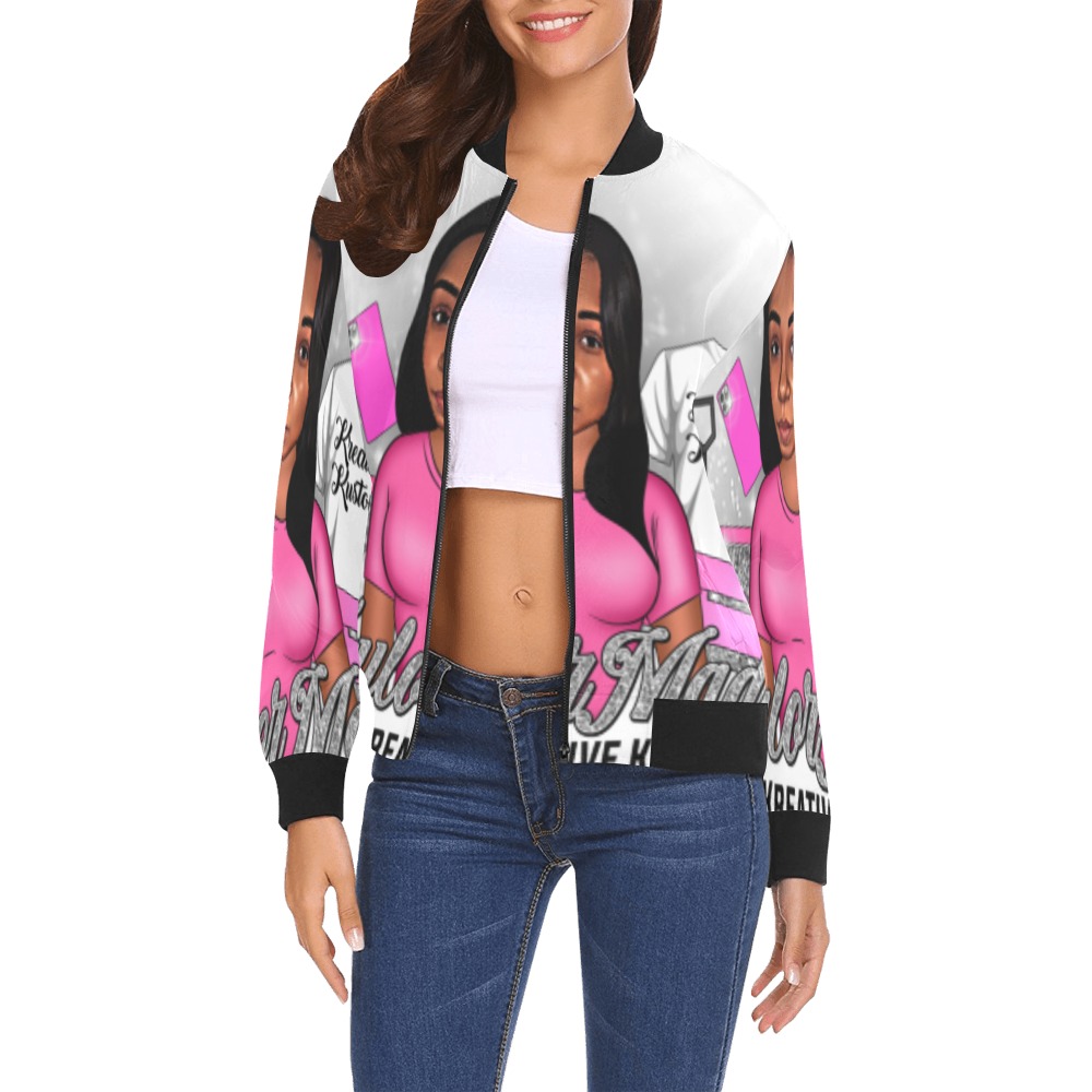 TaylorMadbj1 All Over Print Bomber Jacket for Women (Model H19)