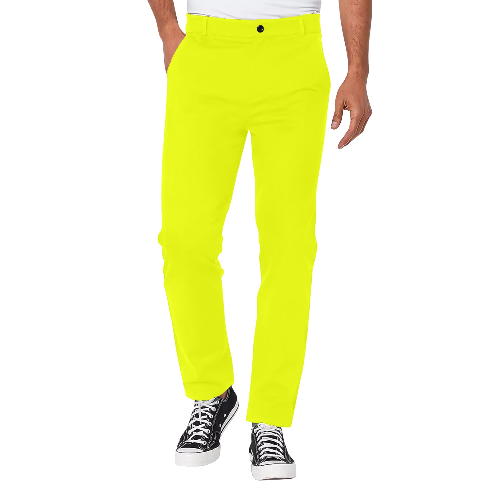 NOT SO MELLOW YELLOW Men's All Over Print Casual Trousers (Model L68)