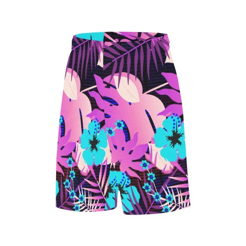 GROOVY FUNK THING FLORAL PURPLE All Over Print Basketball Shorts