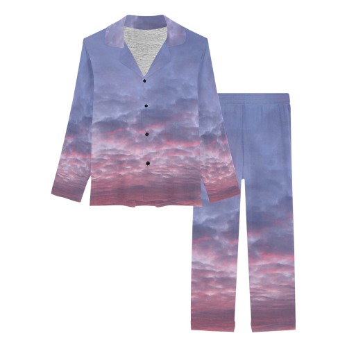 Morning Purple Sunrise Collection Women's Long Pajama Set
