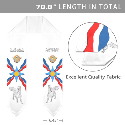 Assyrian Flag And Lamassu Graduation Stole