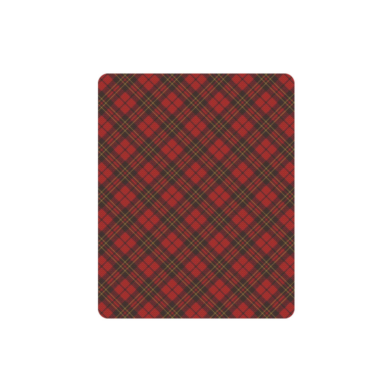 Red tartan plaid winter Christmas pattern holidays Rectangle Mousepad