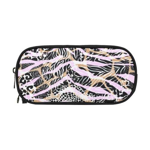 Camo animal print pink Pencil Pouch/Large (Model 1680)