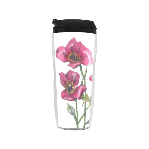 Pink Tulip Single Reusable Coffee Cup (11.8oz)