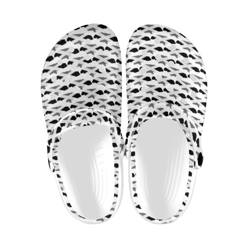 Jamaican Flag Gray Maps Custom Print Foam Clogs for Adults