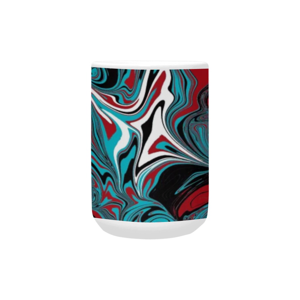 Dark Wave of Colors Custom Ceramic Mug (15OZ)