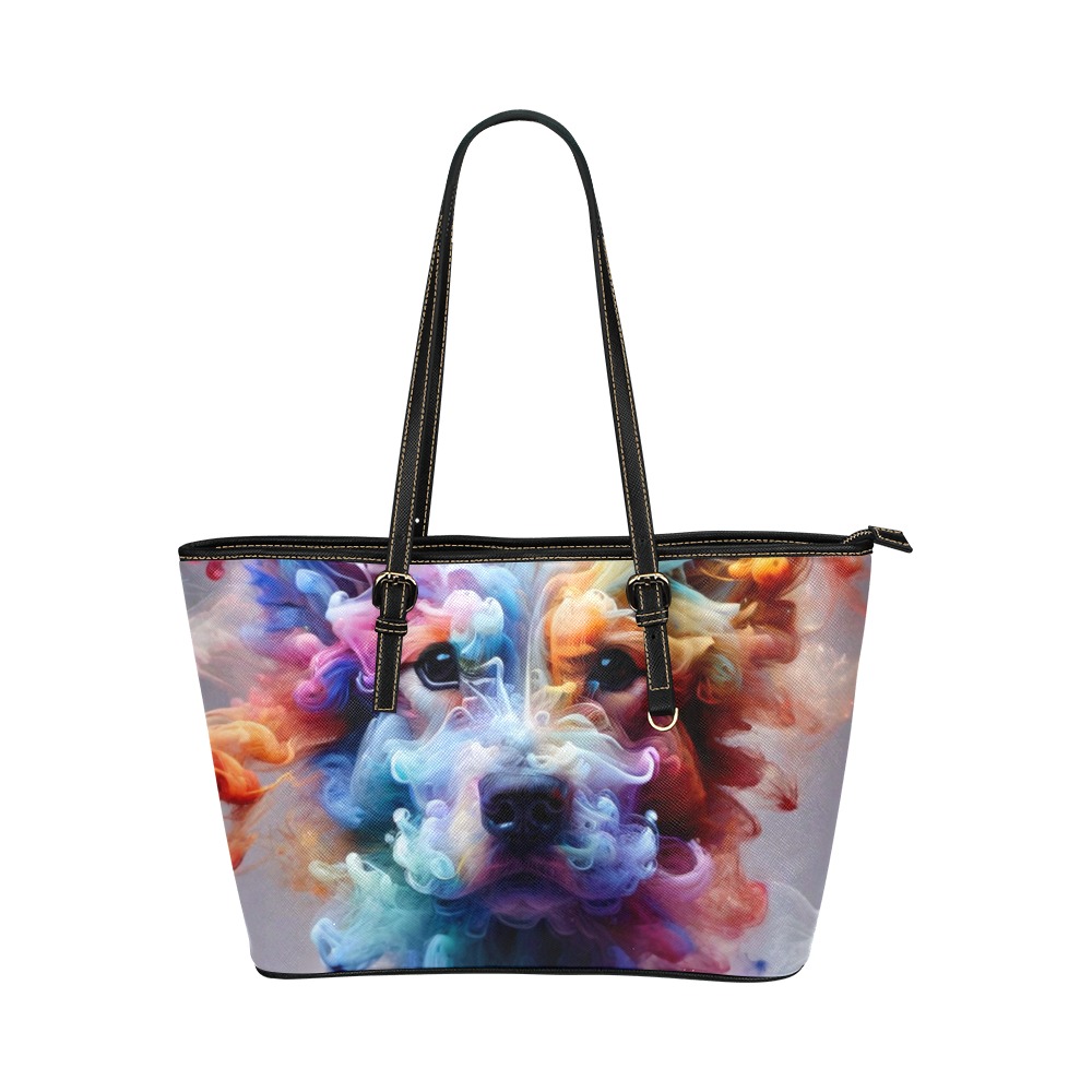 Smokey Dog Leather Tote Bag/Large (Model 1651)