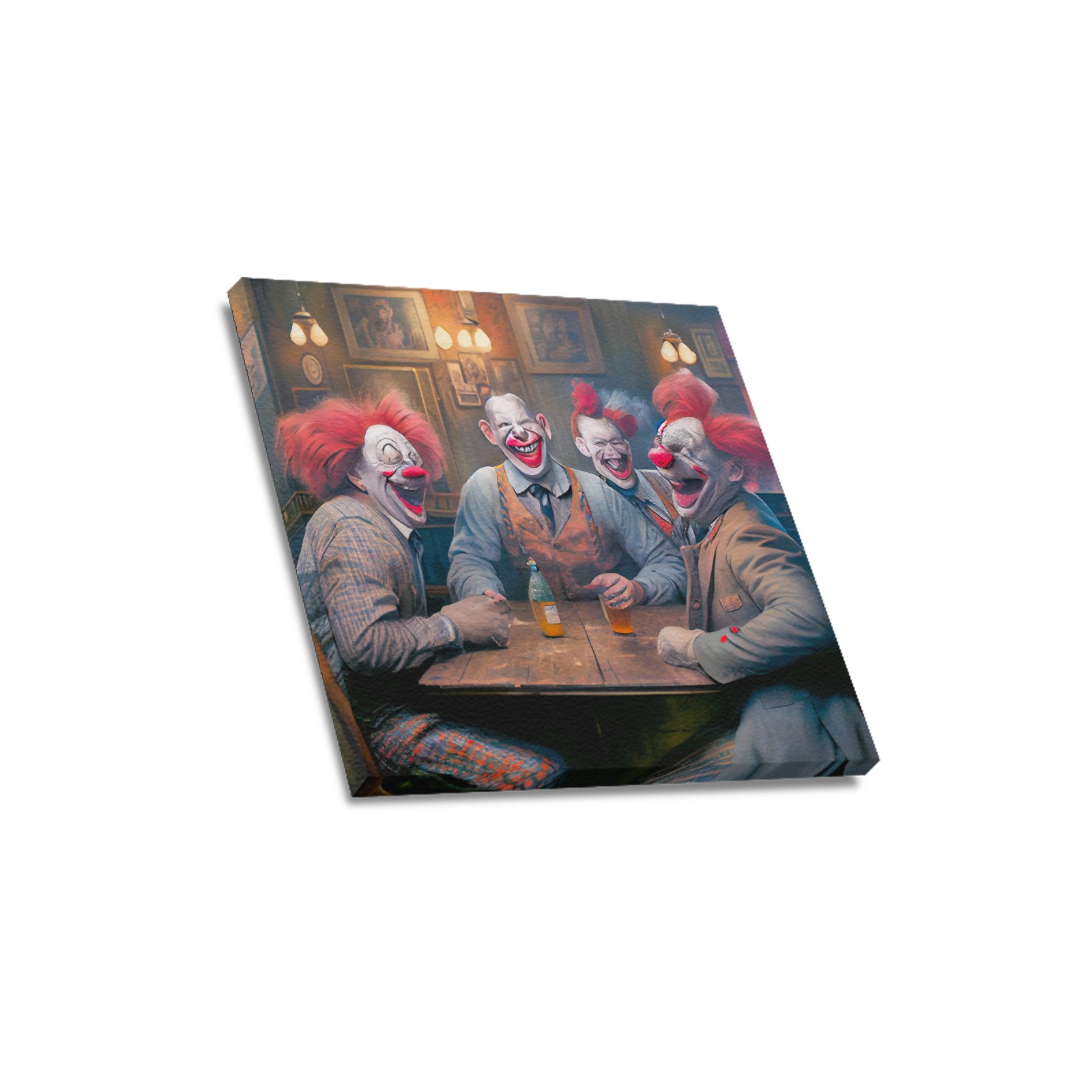 clowns at the pub Upgraded Canvas Print 16"x16"